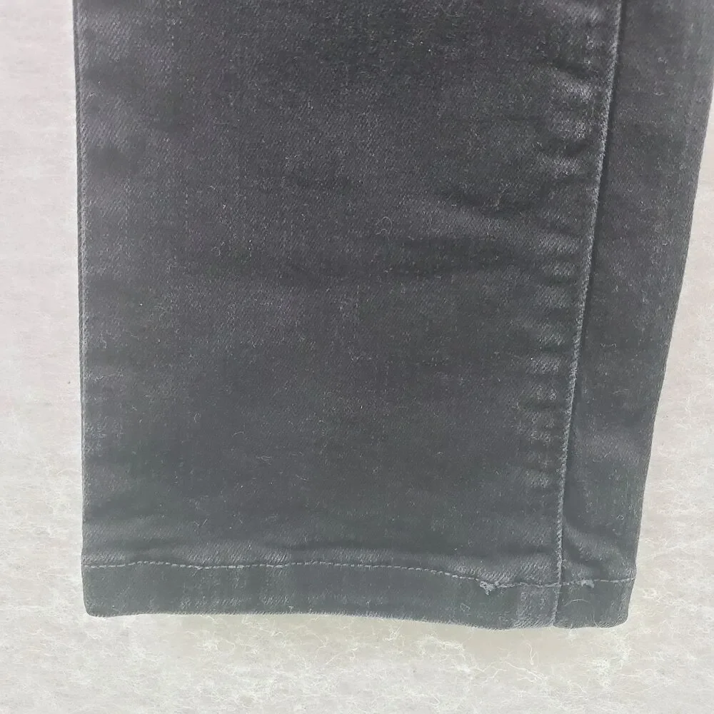 sz 2 L.L. Bean Favorite Fit Black Jeans Denim Women's Stretch 27x30 Beanflex
